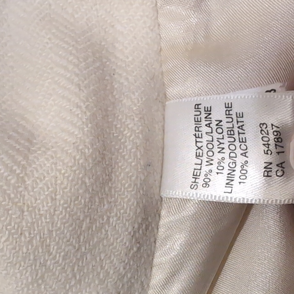 Banana Republic Women's Wool Cream Dress Pants Size 6 - Picture 8 of 8